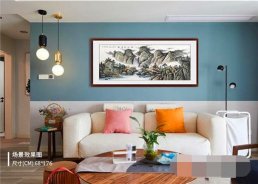 客厅沙发墙挂画百搭之选，完美的装饰出惬意生活感